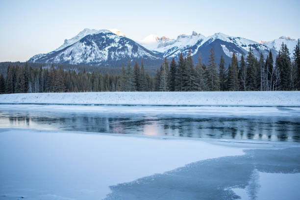 istock Frozen lake in winter, Banff National Park, Canada 1182904101
