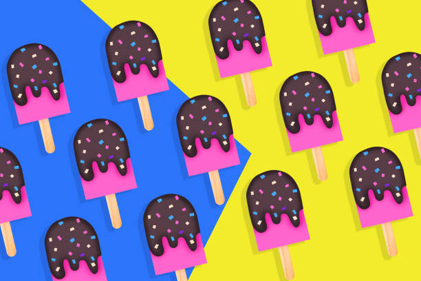 istock Fun and colorful popsicle background - Ice cream 1182905880