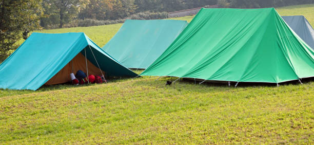 istock big canadian tents on the camp site 1182907508