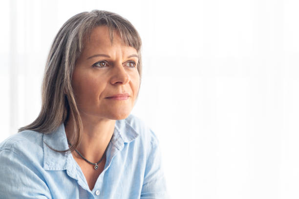 istock beautiful middle aged woman resting 1182915891