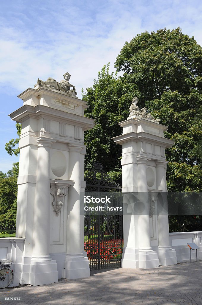 Gate of park in Oranienburg (Germany)  Architectural Column Stock Photo