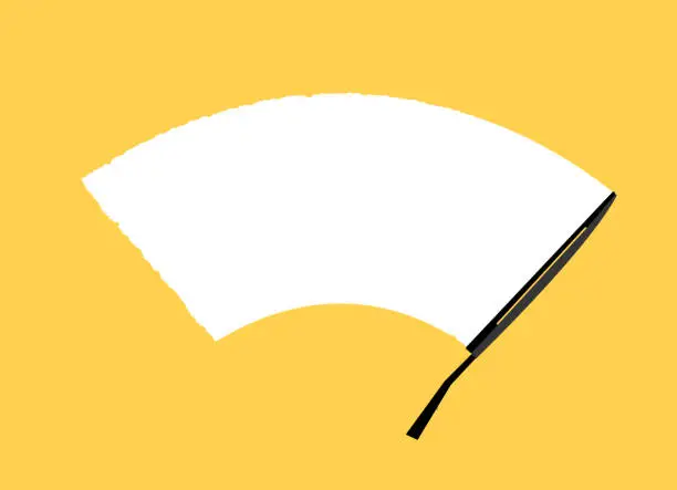 Vector illustration of Wiper cleans glass