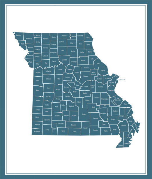 Missouri counties map printable Downloadable county map of Missouri state of United States of America. The map is accurately prepared by a map expert. emerald isle north carolina stock illustrations