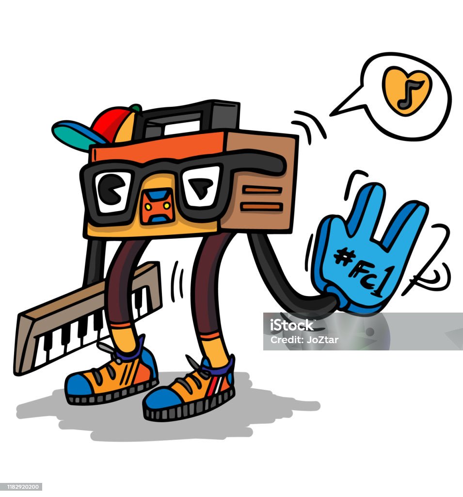 Abstract Robot Radio Retro Character Vector Drawing Creative Illustration  Cute Cartoon Object On White Background For Decoration Graphic Design And  Artwork Abstract Art Technology Conceptual Stock Illustration - Download  Image Now - iStock