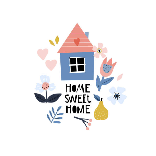Concept With House And Lettering Stock Illustration - Download Image Now -  Housewarming, Illustration, Cartoon - iStock
