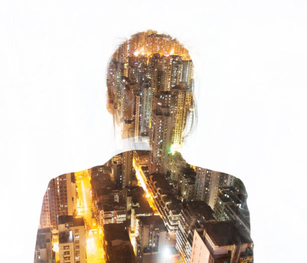 istock Multi exposure of businesswoman's back 1182923202