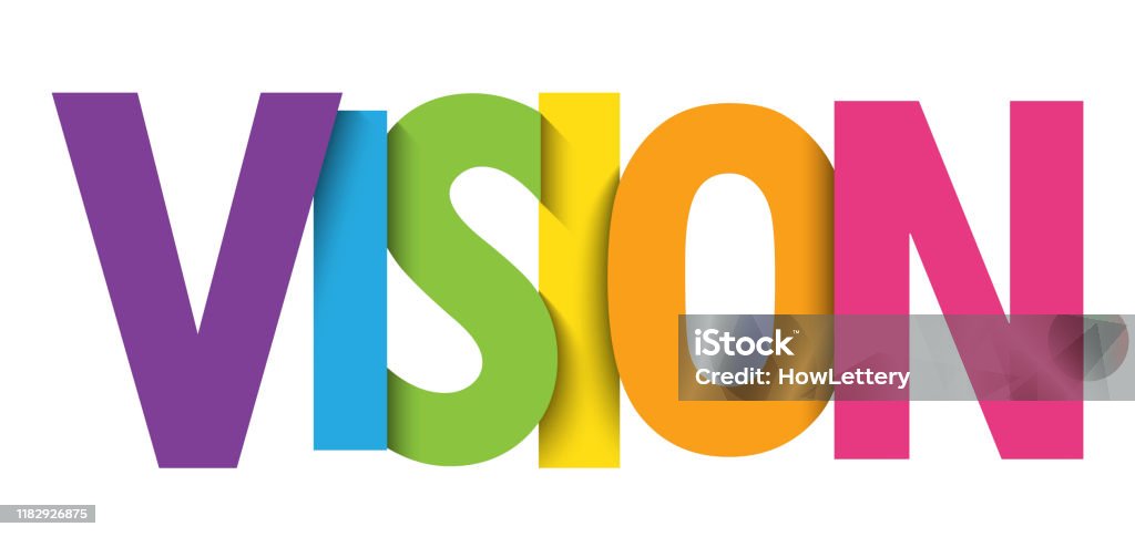Vision Banner Vector File Vision Colorful Typography Banner Stock Illustration - Download Image ...