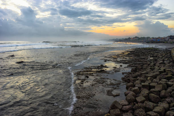 istock Amazing scenic seashore at sunset on Bali 1182928435