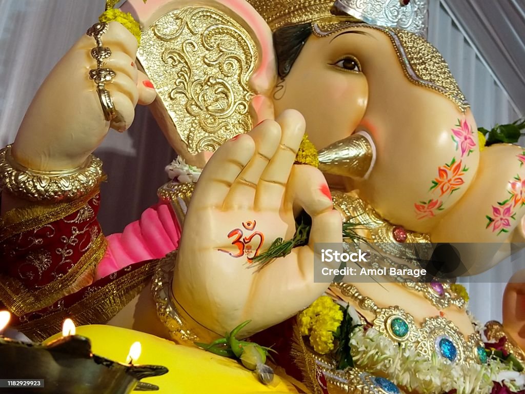 Dagdusheth Ganpati Stock Photo - Download Image Now - Beauty, Cheerful,  Culture of India - iStock