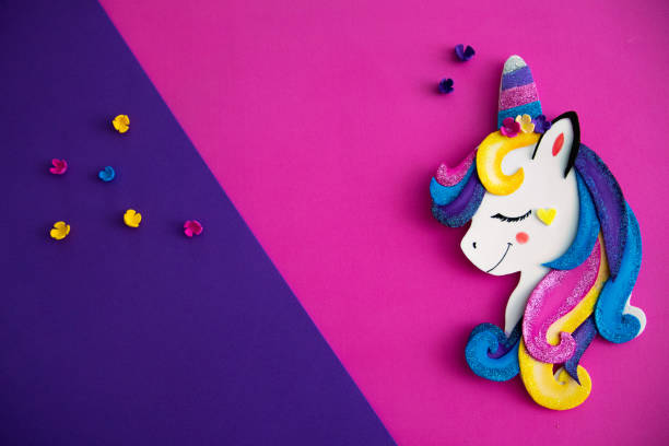 istock Colorful and fun unicorn background 1182930608