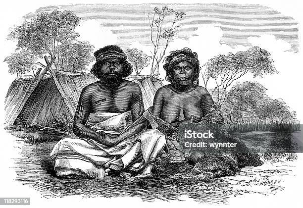オーストラリア Aborigine カップル1870 年代頃 - アボリジナル・オーストラリアンのベクターアート素材や画像を多数ご用意 - アボリジナル・オーストラリアン, オーストラリア, アボリジニ文化