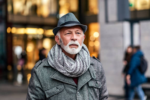 istock Senior hipster business man portrait 1182934152