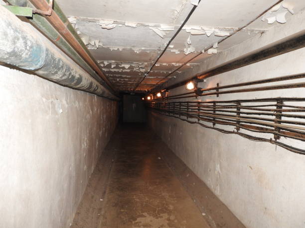 istock Underground Soviet bunker in its original form. A former Soviet cold war bomb shelter.Low light condition. 1182934273