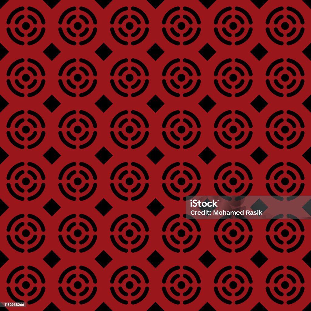 Loop Circle Pattern Circle Loop And Diamond Shape Seamless Repeating Pattern On Vector ...