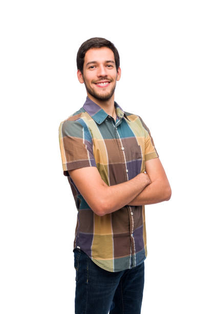istock Young male standing straight up 1182941707