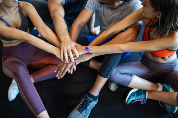 istock Sport, teamwork, unity, gym, teambuilding, motivation, active life concept 1182941791