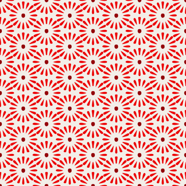 illustrazioni stock, clip art, cartoni animati e icone di tendenza di vettore geometrico azulijo portoghese senza soluzione di continuità - flower backgrounds tile floral pattern