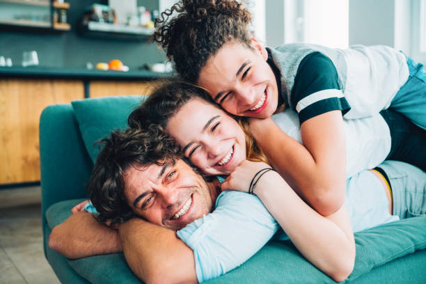 istock Happy father with teenagers 1182951401