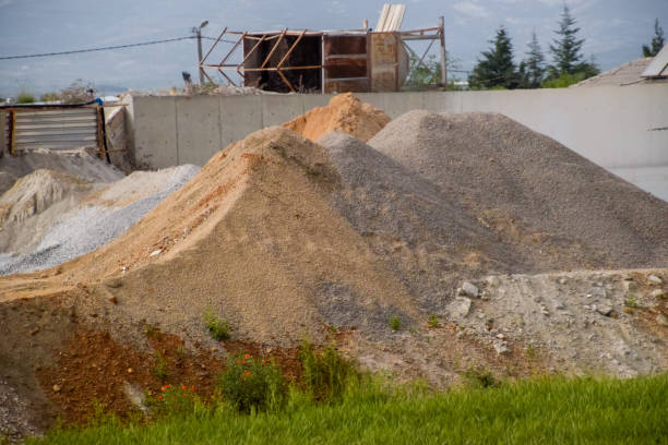 istock Pile of crushed stone at construction site 1182952673