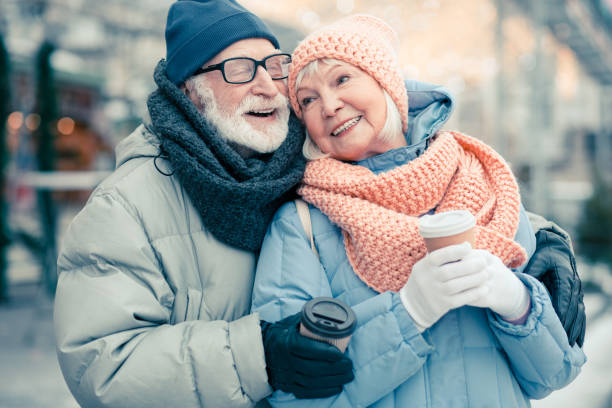 istock Loving pensioner hugging his wife behind her back 1182953453