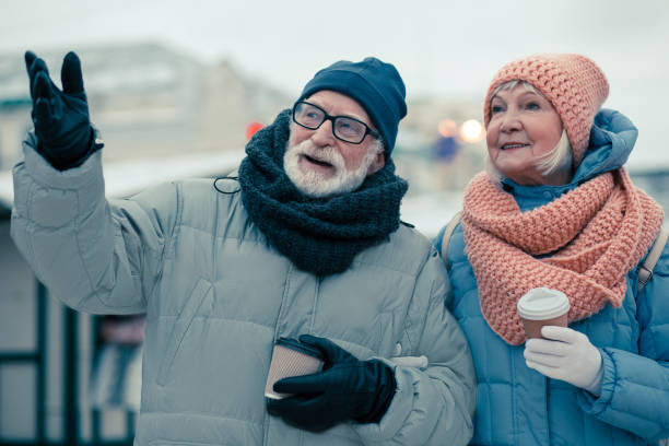 istock Active pensioner making excursion to his wife 1182954694