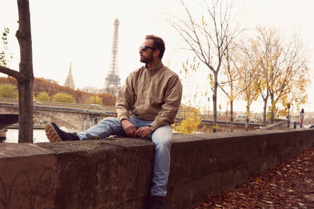 istock Handsome man enjoying in Paris. 1182955053