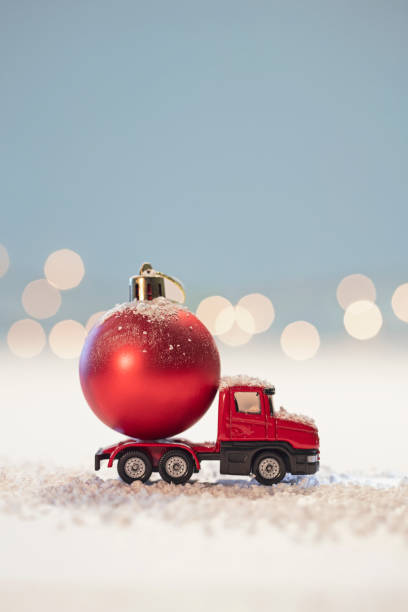 istock Red truck with  ball 1182956111