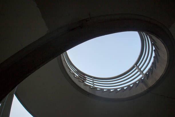 istock Spiral Bridge in conrete grey Hong Kong 1182956174