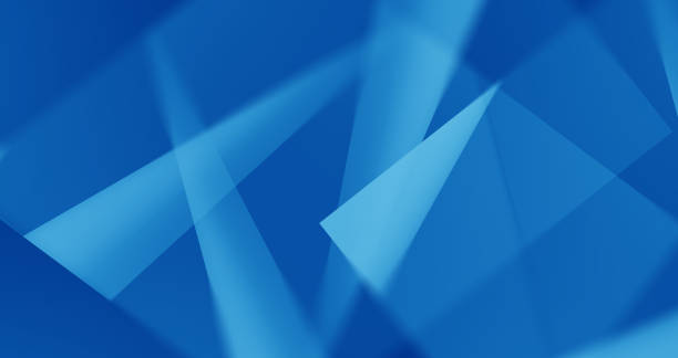 abstrakte polygonal hintergrund blau - triangel stock-fotos und bilder