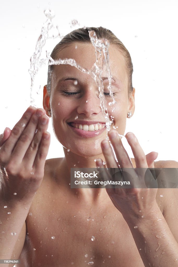 face washing  Color Image Stock Photo