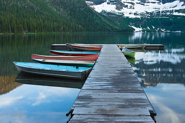 istock Rowboats and Canoes At Dock 118296432