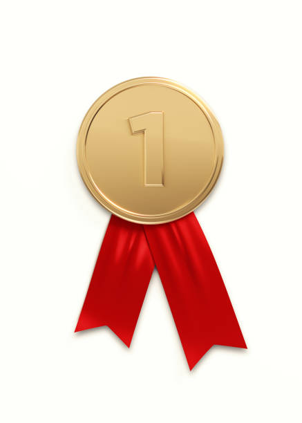 istock Gold Medal on White Background 1182964630