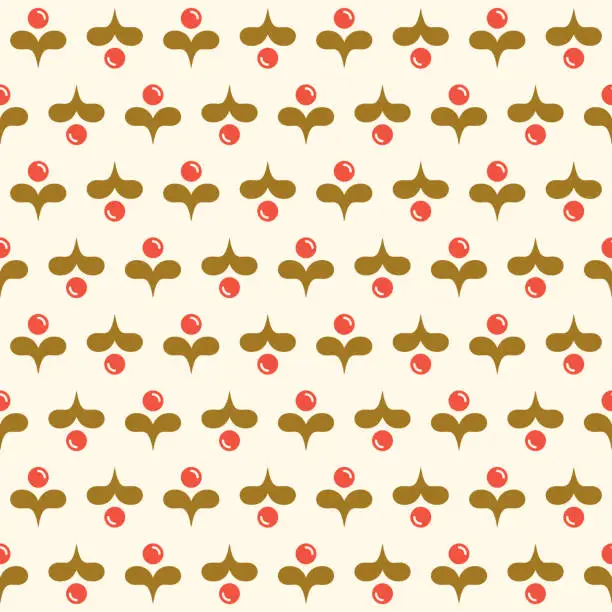 Vector illustration of Cranberry seamless pattern