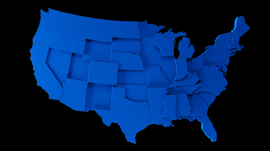USA map - states