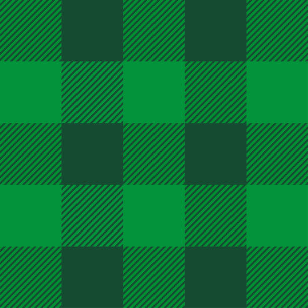 ilustraciones, imágenes clip art, dibujos animados e iconos de stock de el día de san patricio tartan a cuadros. patrón escocés. jaula escocesa. fondo a cuadros escocés tradicional - plaid tartan scottish culture celtic culture