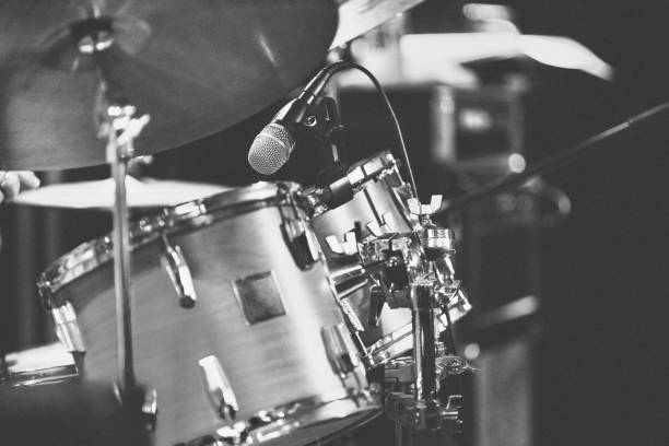 istock Microphone on the drums makes the perfect sound on the stage 1182970114