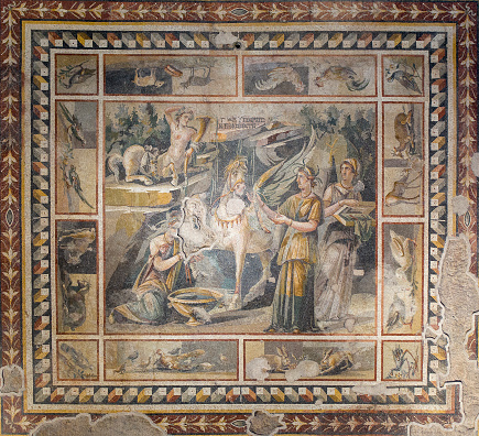 Ancient mosaics in Antakya (Hatay), Turkey.