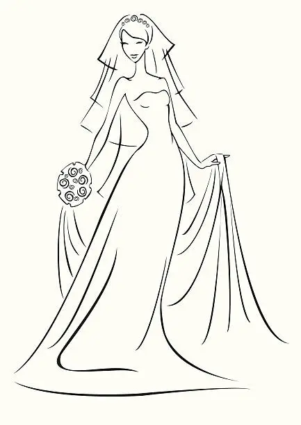 Vector illustration of Bride