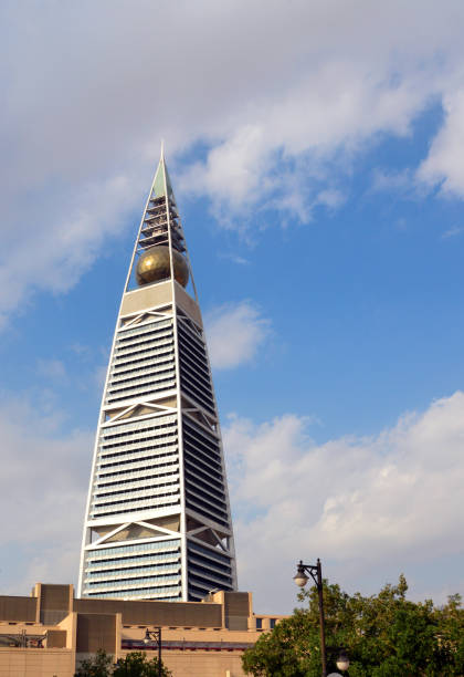 Riyadh, Saudi Arabia: Al Faisaliyah Centre, considered to be the first skyscraper built in Saudi Arabia - 267-meter-high office tower designed by architect Norman Foster - located between Olaya and King Fahd Street