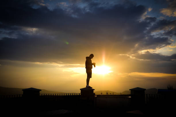 touristen fotografieren am mount mitchell - mount mitchell stock-fotos und bilder