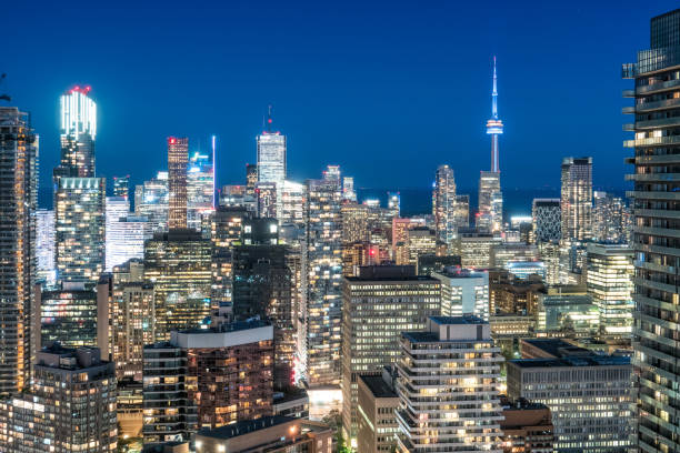 istock Downtown skyline of Toronto Canada at twilight 1182984401