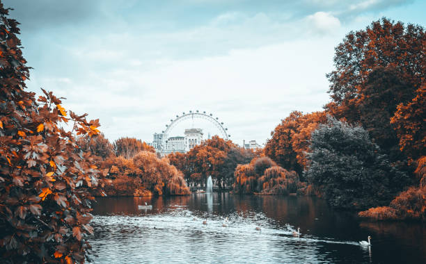 istock London, UK, St James's Park panoramic view 1182991604