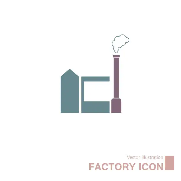 Vector illustration of Factory icon design.