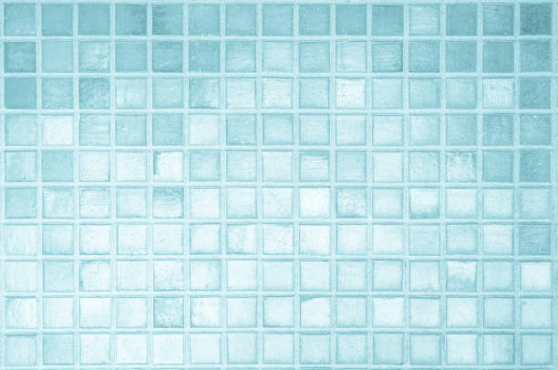 istock Blue pastel ceramic wall and floor tiles abstract background. Design geometric mosaic texture decoration of the bedroom. Simple seamless pattern for backdrop advertising banner poster or web. 1183000694