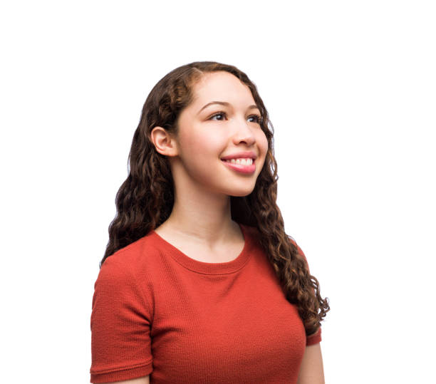 istock Young latin woman looking away 1183004498