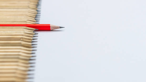 istock Different pencil standout show leadership concept. 1183012482