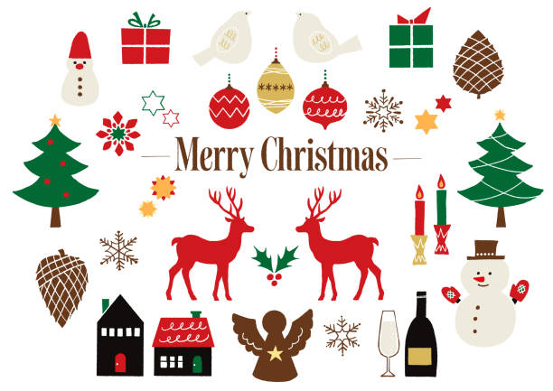 手描きのカラフルなクリスマスベクトル素材 - christmas candle wreath backgrounds点のイラスト素材／クリップ��アート素材／マンガ素材／アイコン素材