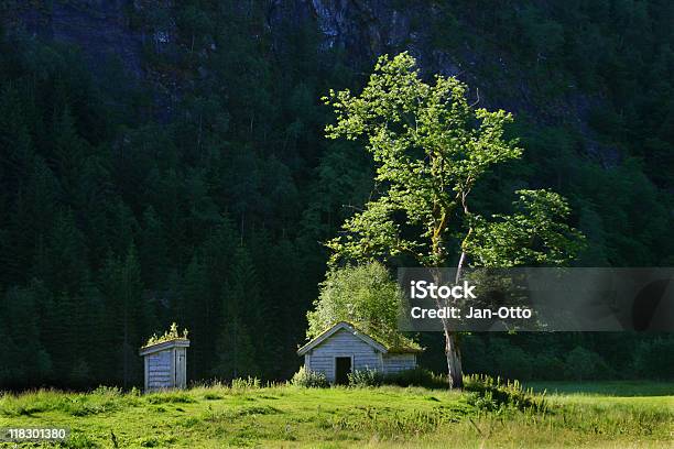 Kleine Hause In Norwegen Stockfoto und mehr Bilder von Baum - Baum, Blockhütte, Bretterbude