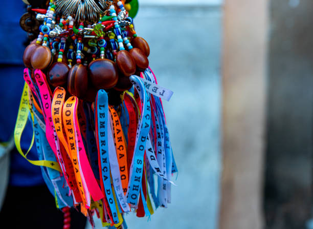 Photos of Bahia Culture with religious articles, sights and musical instruments