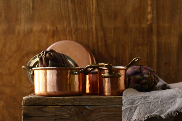 istock copper utensils, pots, ladle and pan 1183018986